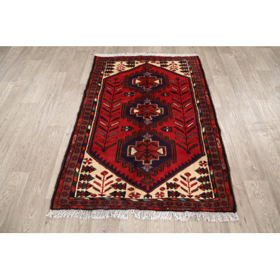 One-of-a-Kind 3'4" X 4'9" New Age Wool Area Rug in