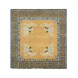 One-of-a-Kind 3'3x3'2 Hand Knotted Area Rug