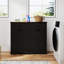 Armoire à ordures à double basculement avec style, espace et polyvalence, avec 2 tiroirs de rangement supplémentaires, finition imperméable, design, stable, plateau de table
