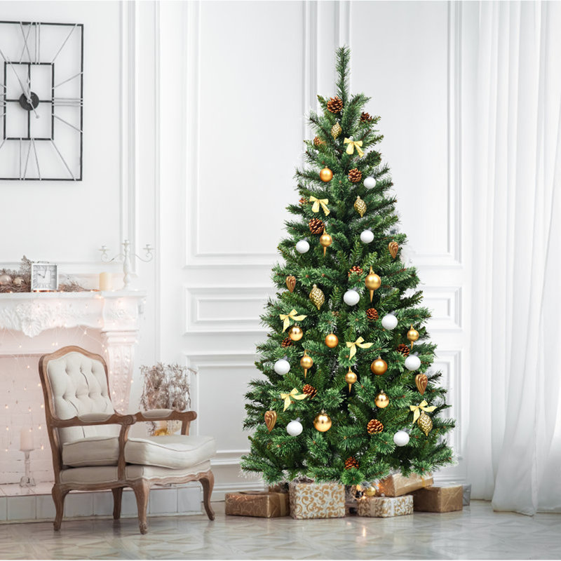 Artificial Pine Christmas Tree, 6.89ft H x 3.22ft W x 3.22ft D