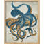 «Vintage Textured Octopus» sur papier-98265776-98265777