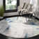 Zeke Abstract Grey/Blue Area Rug