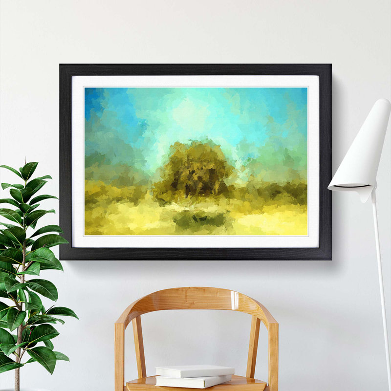 Abstract Tree in Abstract - Picture Frame Graphic Art Print, 36cm H x 48cm W x 2cm D, Black Framed