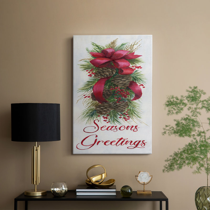 Seasons Greetings - Gallery Cavas, H 18 po x l 12 po