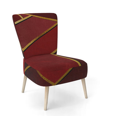 Upholstered Floral Side Chair - Modern floral Accent Chair