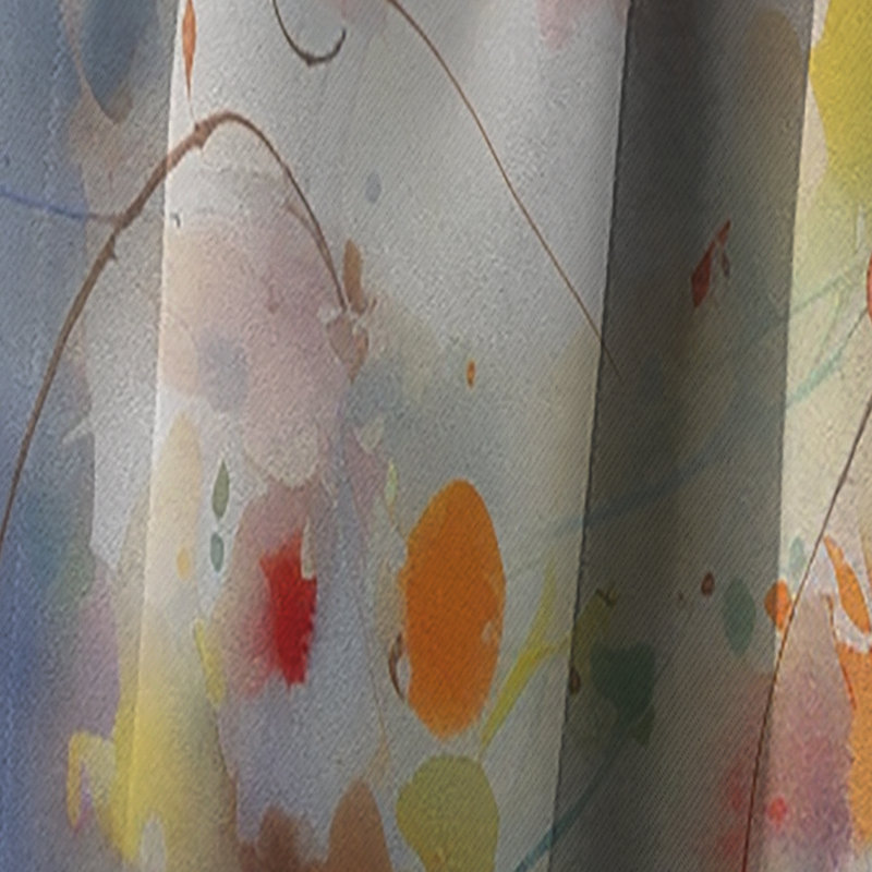 Colorful Transformations Of Flow I - Rideau occultant à encre liquide - 1 panneaux, L 52 po x L 84 po