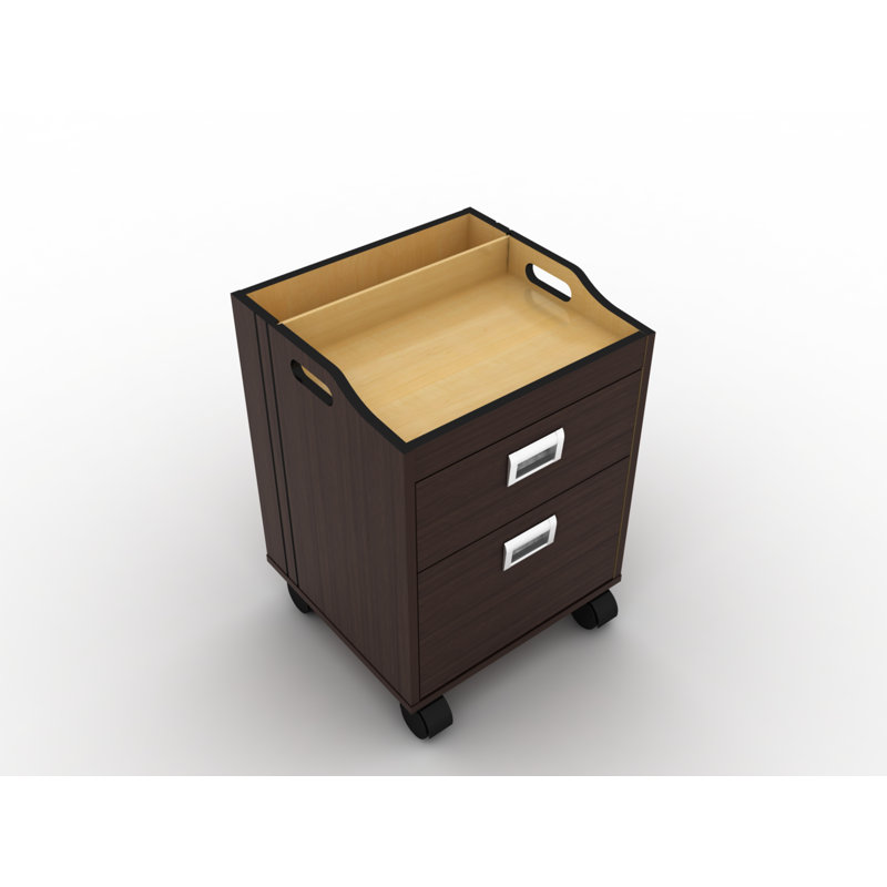 2 Drawer Storage Drawer, Brown