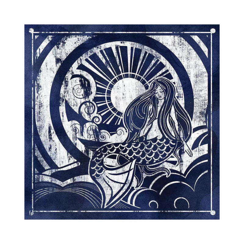 Ink Dip Mermaid by PI Galerie - Wrapped Canvas Gallery-Wrapped Canvas Giclée, 31cm H x 31cm W