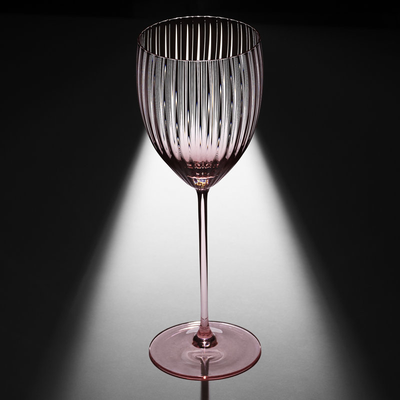 Quinn Crystal White Wine Glass, Rose