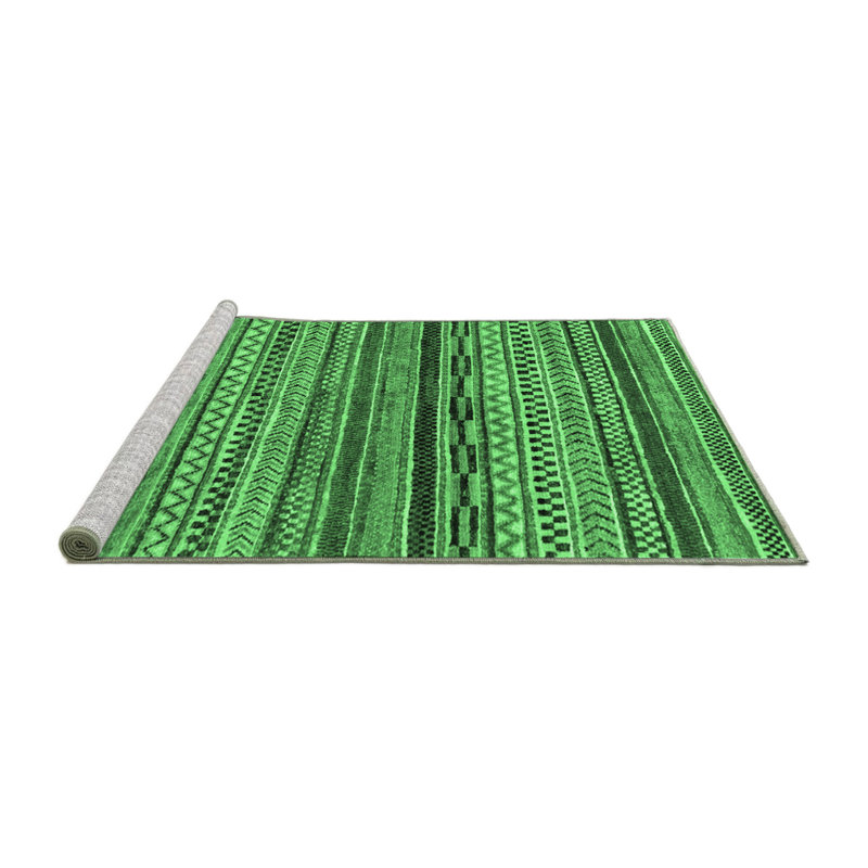 Washable Geometric Indoor Rug, Square 6'