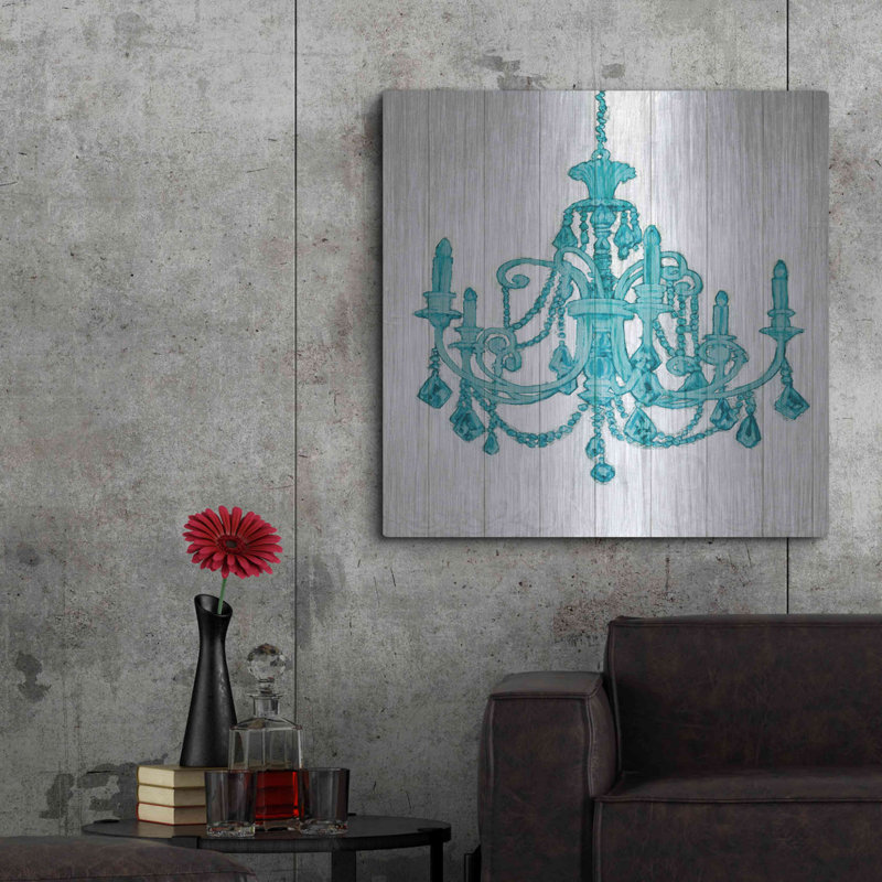 «Luxurious Lights III Turquoise» par James Wiens, H 36 po x l 36 po