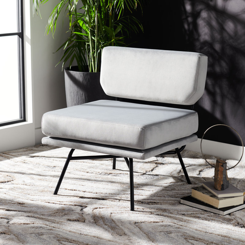 Loughborough Upholstered Slipper Chair, Grey