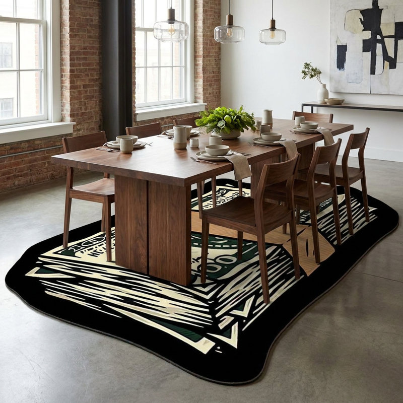 Tapis argenté 7 pi x 10 pi