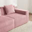 Canapé modulaire sans siège à 3 places, canapé à assise profonde avec revêtement en velours côtelé, coussins décoratifs et mousse haute résilience-1534439208