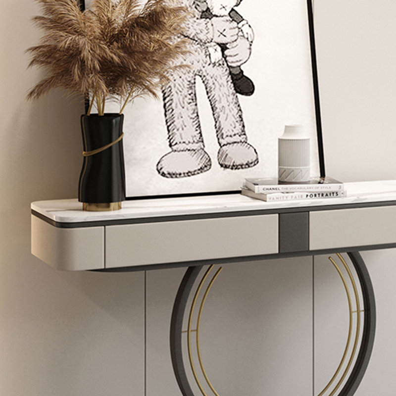 Console haut de gamme moderne et luxueuse, Gris foncé, H 33,4 po x l 47,2 po x P 13,7 po