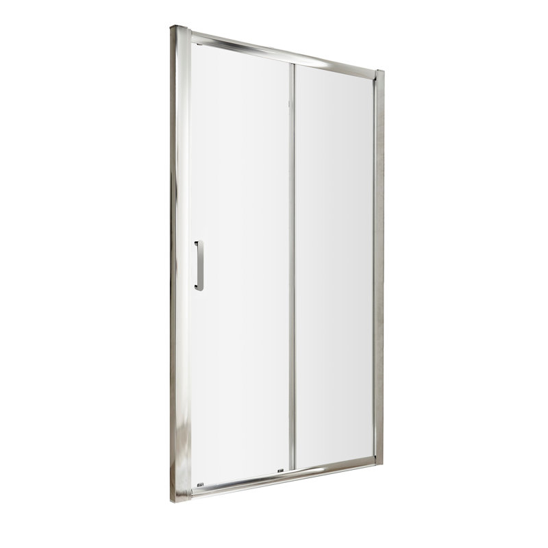 945mm - 990mm W x 1850mm H Single Added Framed Shower Door with Clear Glass