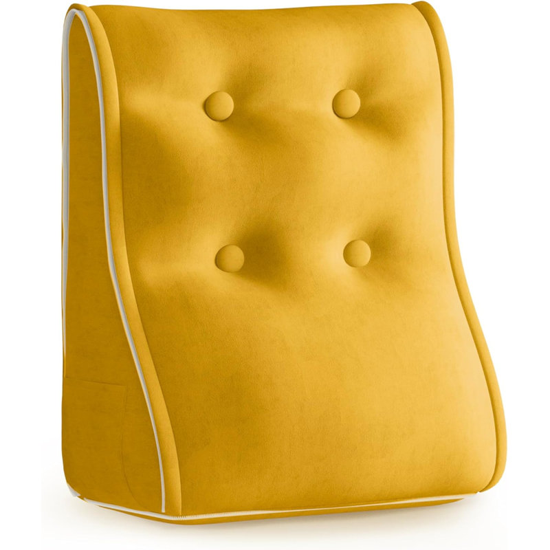 Coussin de tête de lit modulaire WOWMAX Sit-Up Back Comfort, Jaune