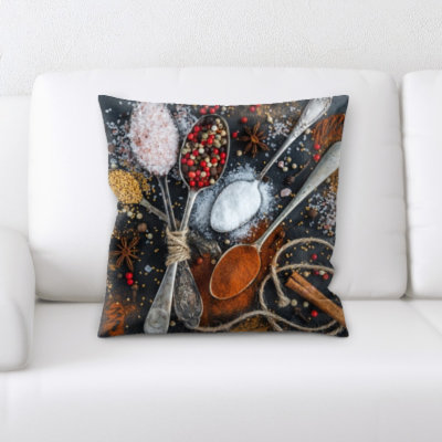 Coussin décoratif en cuillère à fourrure de différentes épices bernardini