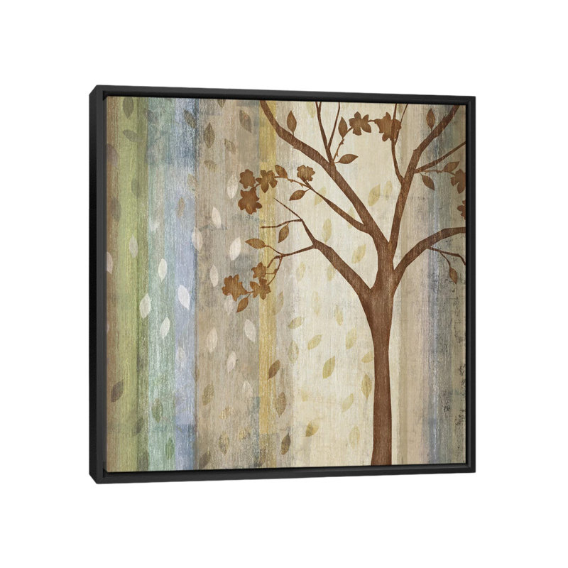 « changing seasons i », reproduction d’impression sur toile tendue, H 18 po x l 18 po x P 1,5 po, Toile avec cadre noir
