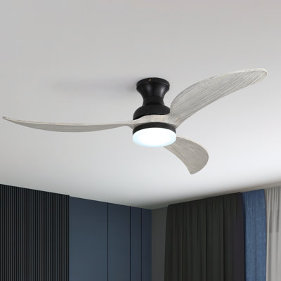 Nicola 52" 3 - Blade LED Standard Ceiling Fan with Remote Control and Light Kit Included