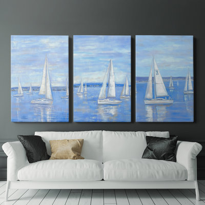 Série Sea and Shore - Collection de toiles tendues avec châssis Premium - Prêt à être accroché