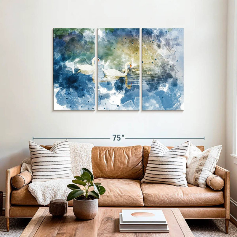 Brampt Wooing Swans, 36" H x 57" W