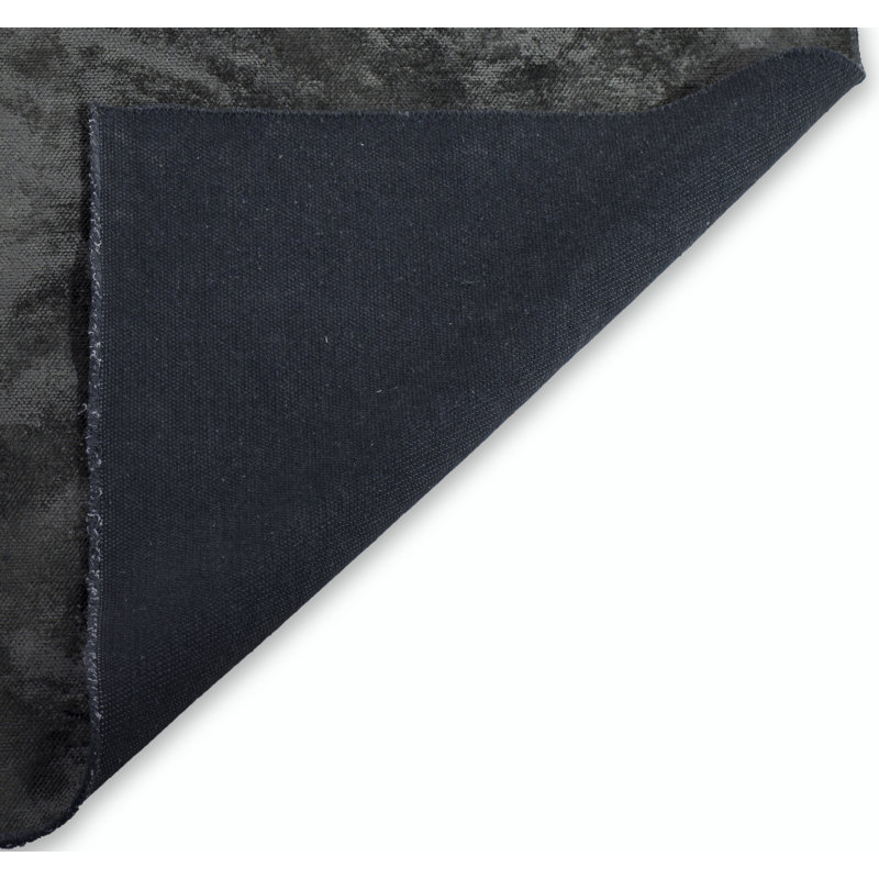Tapis gris foncé à tissage plat abstrait Rapture, Rectangle 7 pi 10 po x 9 pi 10 po
