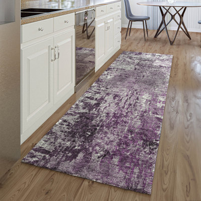 Premium Machine Washable Prisco Eggplant Rug