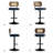 Adjustable Height 360° Swivel Bar Stools With Rattan Backrest-501981492