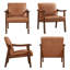 Faux Leather Accent Chair (Flat Arms)-91132067-100932157
