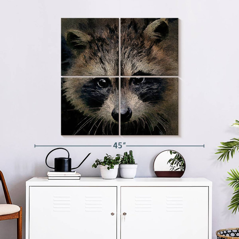 Brampt Racoon, 32" H x 32" W