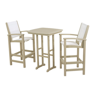 POLYWOOD Coastal 3-Piece Bar Set