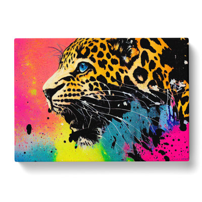 Leopard Splash Abstract - Wrapped Canvas Print