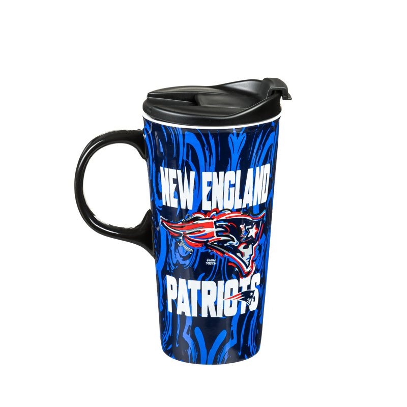 17 oz Tasse de voyage en céramique, Patriots de la Nouvelle-Angleterre