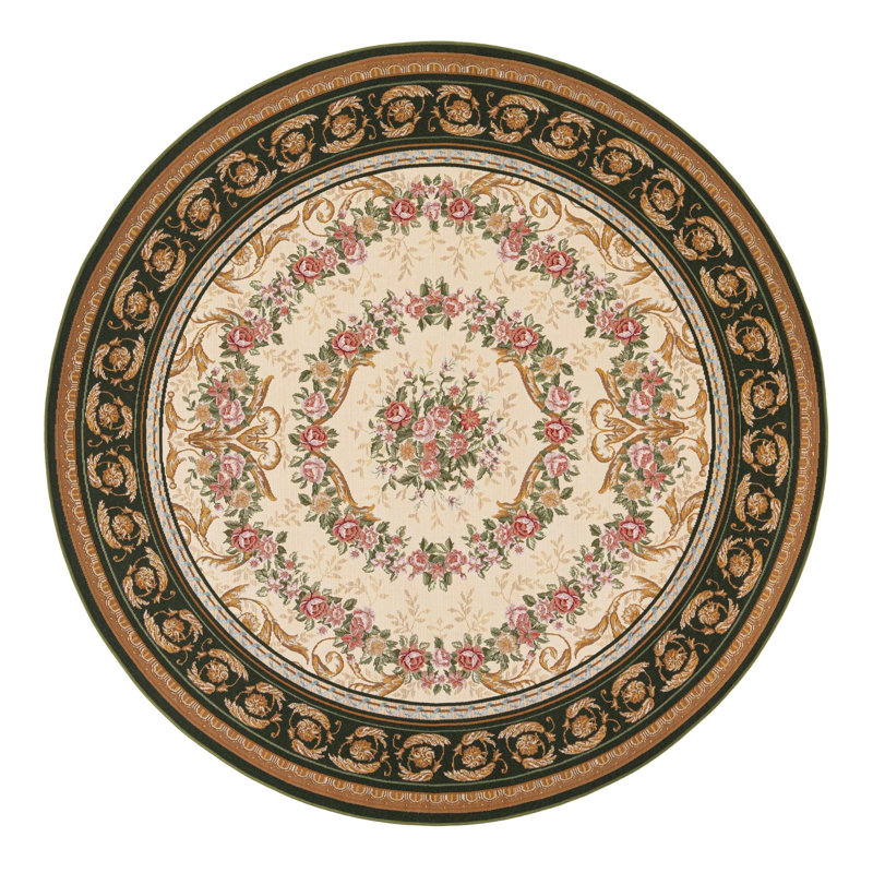 Indoor/Outdoor Traditional Area Rug, Round 7'10"