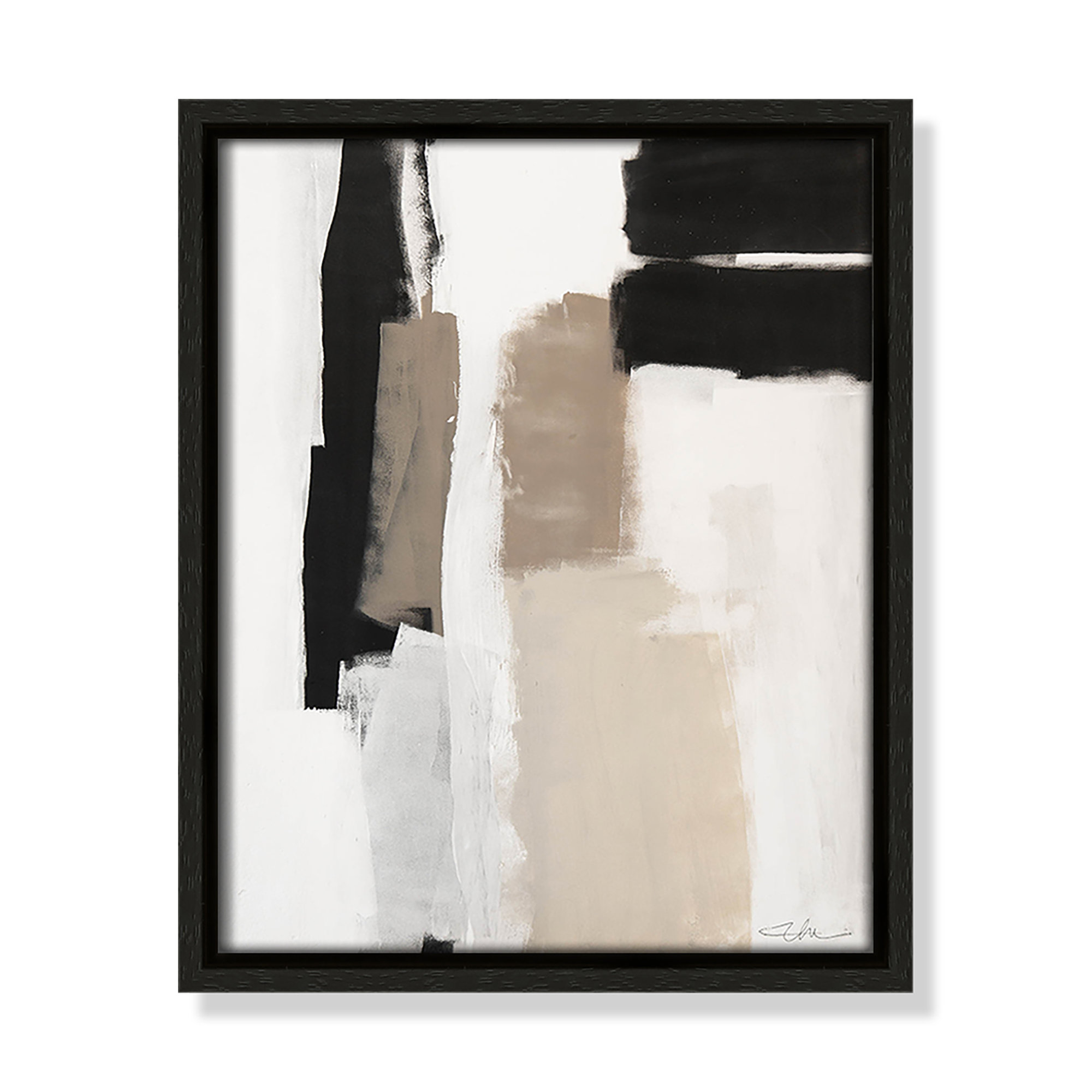 Giverny Earth Scapes II by  Print, 11.5" H x 9.5" W x 2" D, No Mat, Espresso Floater Framed