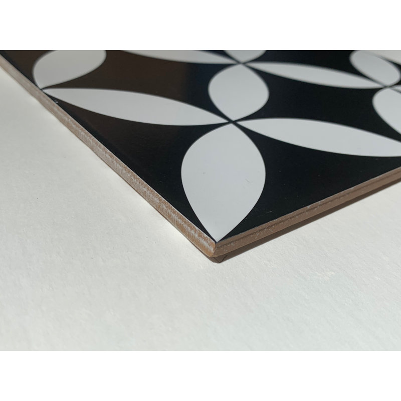 Nolita 8" x 8" Ceramic Patterned Wall & Floor Tile, White