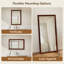 Miroir de salle de bain rectangulaire avec cadre en bois massif, verre trempé-1278509966-1278510003