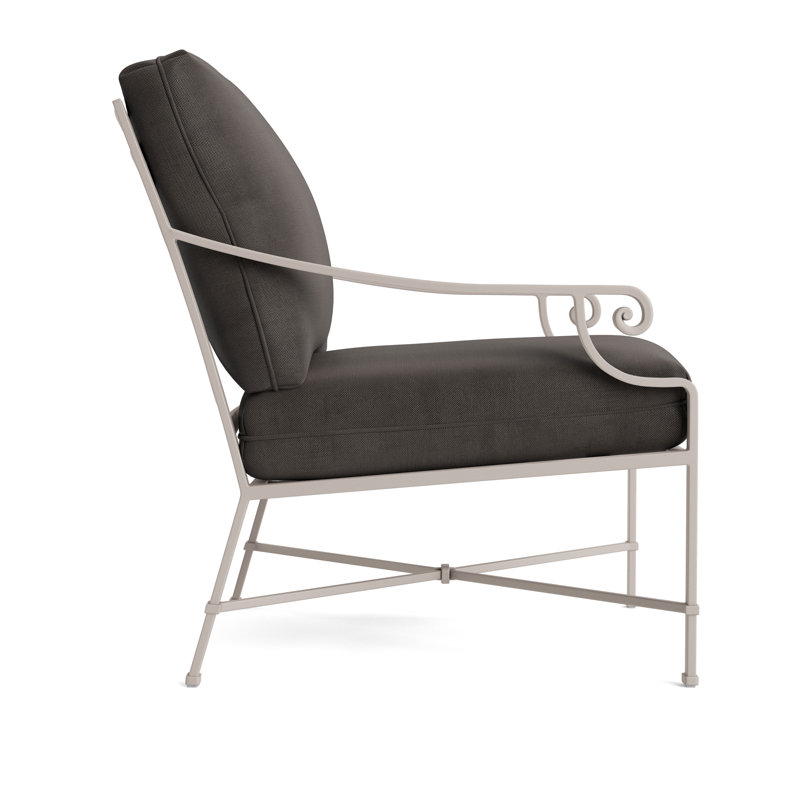 Venetian Outdoor Lounge Chair, Fusion Charcoal, Dove Smooth