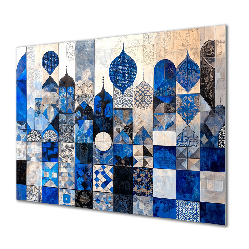 Motif géométrique de l'Islam, Fès, Maroc II, H 16 po x l 32 po x P 0,84 po