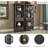 Tyler Creek 75" Display Cabinet With Drawers, Gray Black
