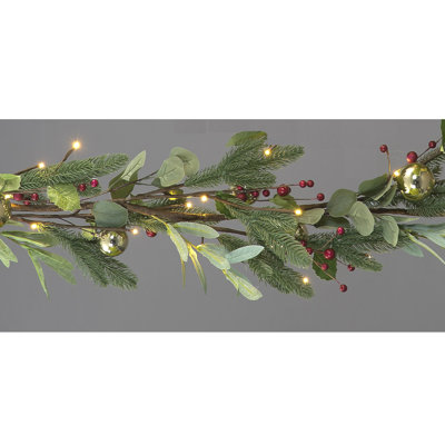 180cm Lighted Faux Garland with Lights