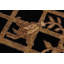 Tapis brun / noir en laine noué à la main à motif floral 6 pi 2 po x 8 pi 9 po Kellyanna