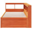 Vidaxl Solid Wood Bed with Shelf without Mattress-365070351-368494797