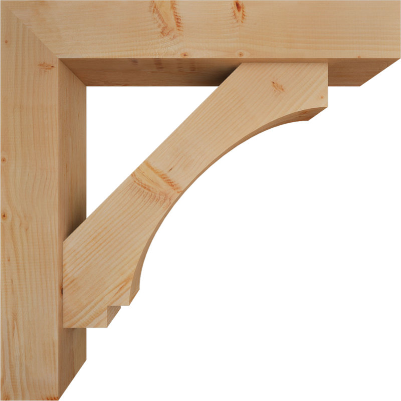 Support de bloc impérial avec entretoise décalée, 38 x 38, Sapin Douglas de l 7 1/2 (lisse)