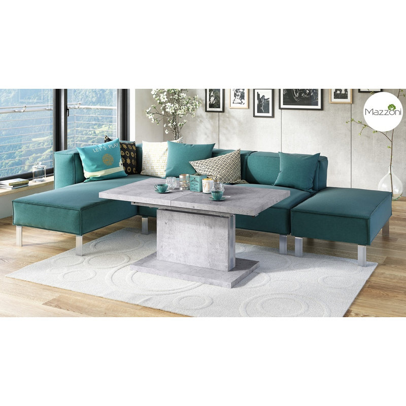 Aston Pedestal Coffee Table, Concrete