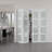 Double 4-Lite Glass Door Solid Manufactured Wood Double Bi-Fold Doors with Installation Hardware Kit-92449245