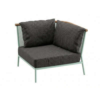 Chaise de patio d'angle avec coussins