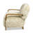 Enchante 52.5" Sheepskin Accent Loveseat, Taupe Beige Genuine Fur