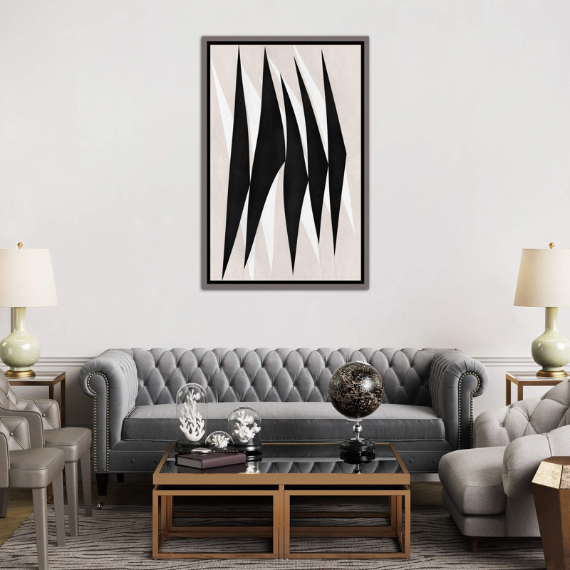 « zèbre print tribal paint »-impression sur image, Toile encadrée de bois rustique foncé, H 26 po x l 18 po x 1,5 po